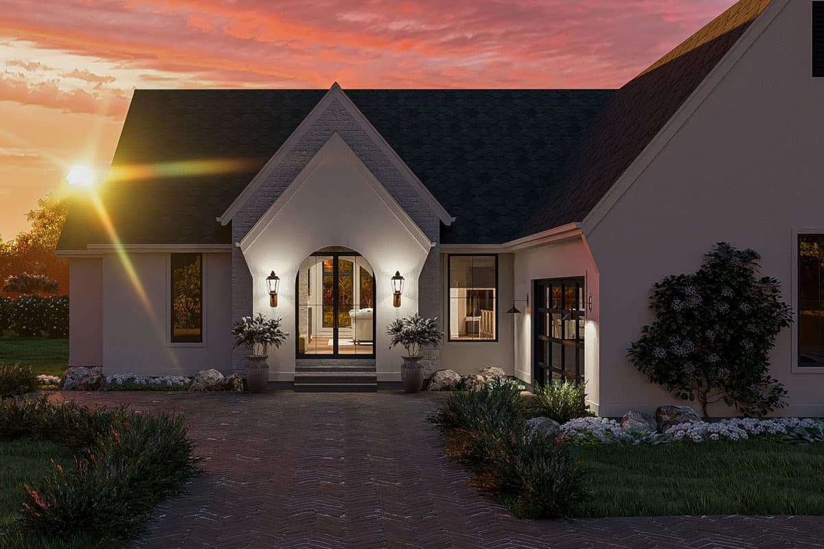 Plan 623417DJ: 3-Bed Transitional House Plan with 3-Car Garage - 2529 Sq Ft - Image #6 - Transitional
