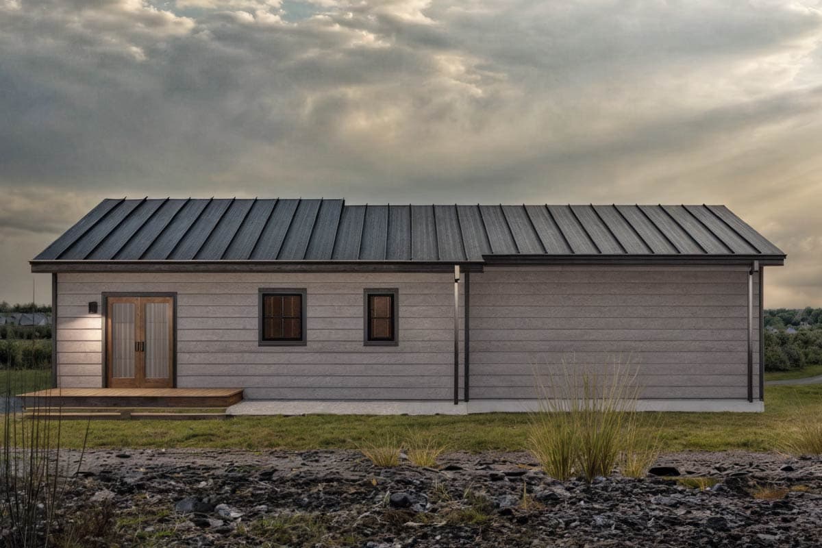 Plan 307716RAD: 1-Bed Contemporary House Plan with Covered Front Porch - 800 Sq Ft - Image #5 - Contemporary, Modern, Rustic