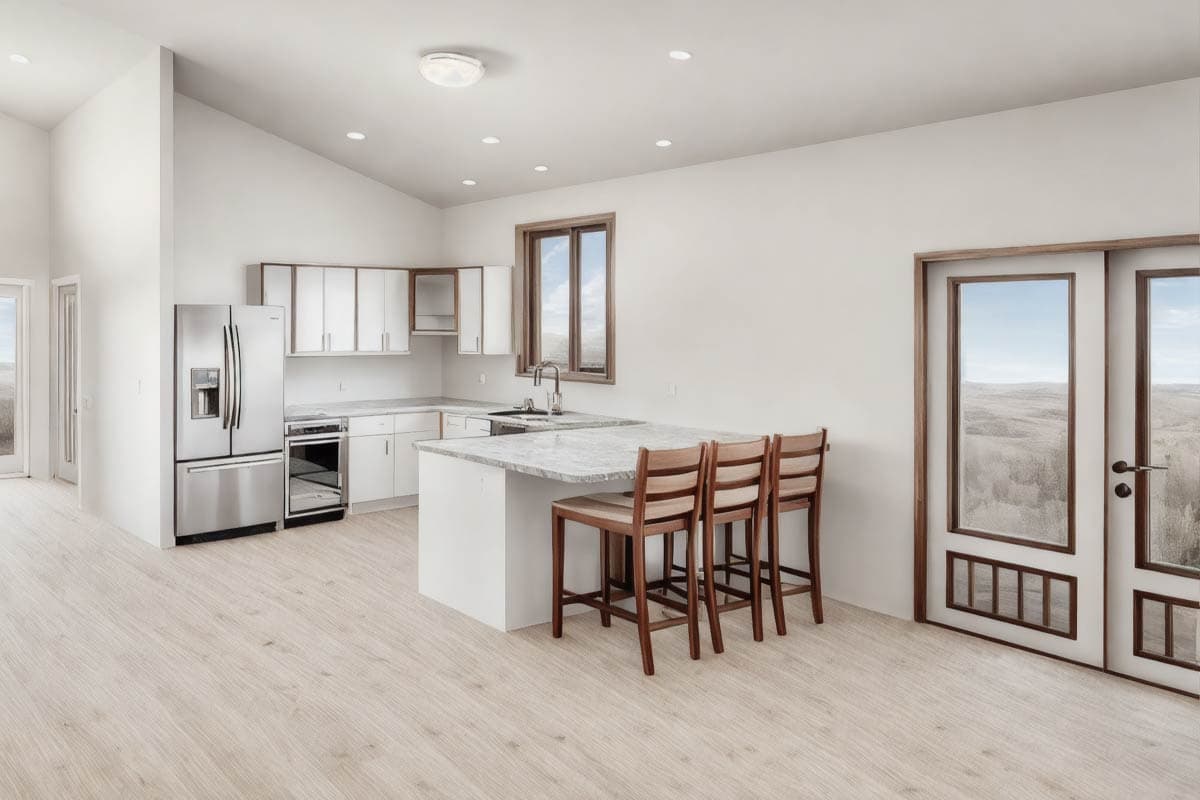 Plan 307716RAD: 1-Bed Contemporary House Plan with Covered Front Porch - 800 Sq Ft - Image #10 - Contemporary, Modern, Rustic