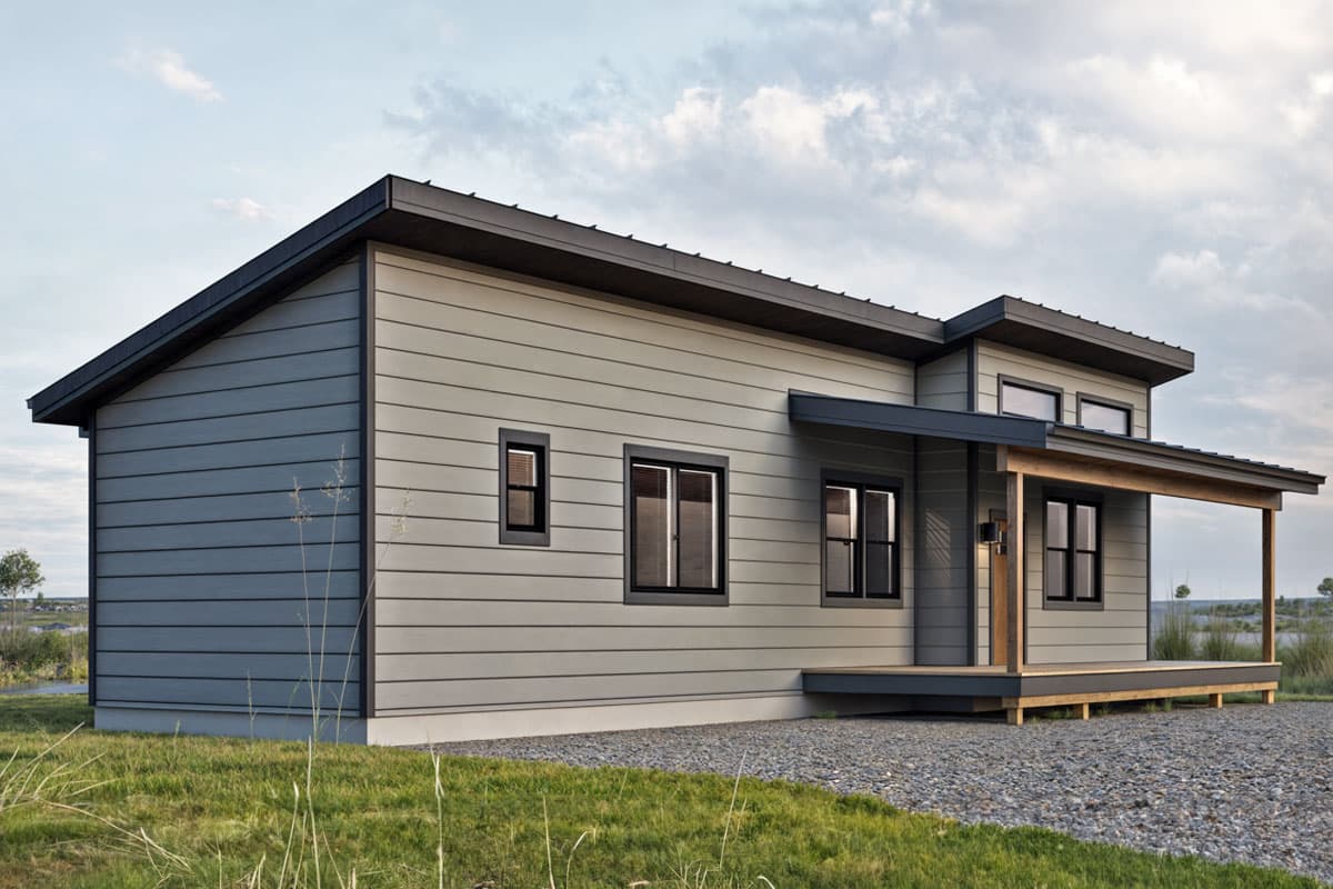 Plan 307716RAD: 1-Bed Contemporary House Plan with Covered Front Porch - 800 Sq Ft - Image #7 - Contemporary, Modern, Rustic