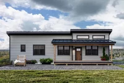 1-Bed Contemporary House Plan with Covered Front Porch - 800 Sq Ft