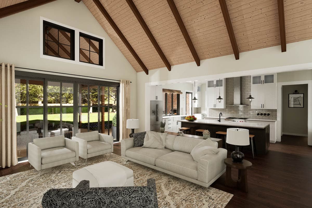 Plan 69872AM: 3-Bed Modern Farmhouse Plan with Bonus Room Above - 2671 Sq Ft - Image #10 - Country, Farmhouse, Modern Farmhouse, New American