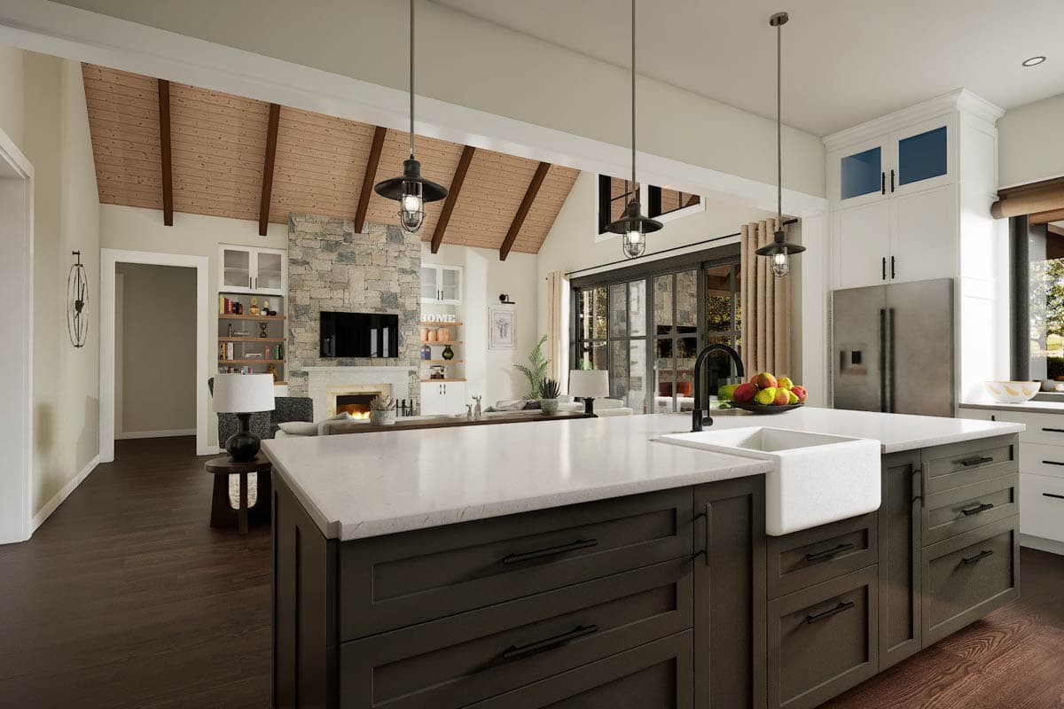 Plan 69872AM: 3-Bed Modern Farmhouse Plan with Bonus Room Above - 2671 Sq Ft - Image #13 - Country, Farmhouse, Modern Farmhouse, New American