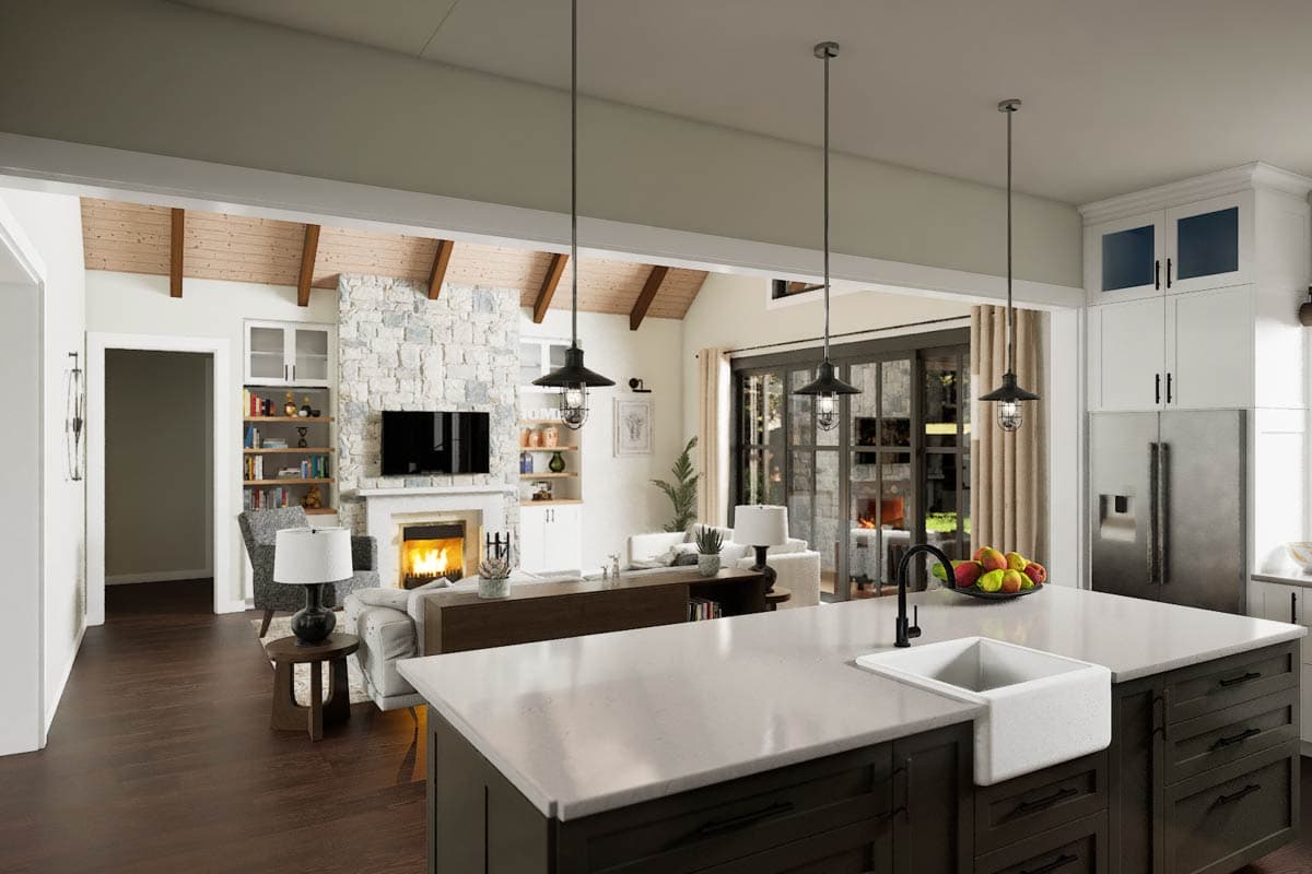 Plan 69872AM: 3-Bed Modern Farmhouse Plan with Bonus Room Above - 2671 Sq Ft - Image #14 - Country, Farmhouse, Modern Farmhouse, New American