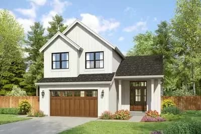 Two-Story Country Farmhouse Plan with 3 Beds All Upstairs - 1677 Sq Ft