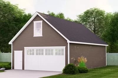 Traditional 2-Car Garage with Optional Loft - 960 Sq Ft