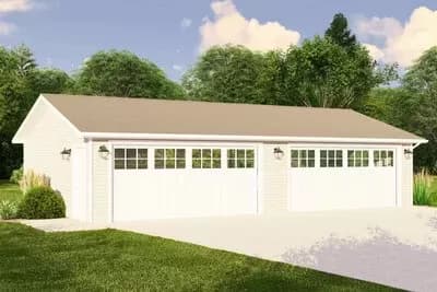 4-Car Traditional Detached Garage - 960 Sq Ft