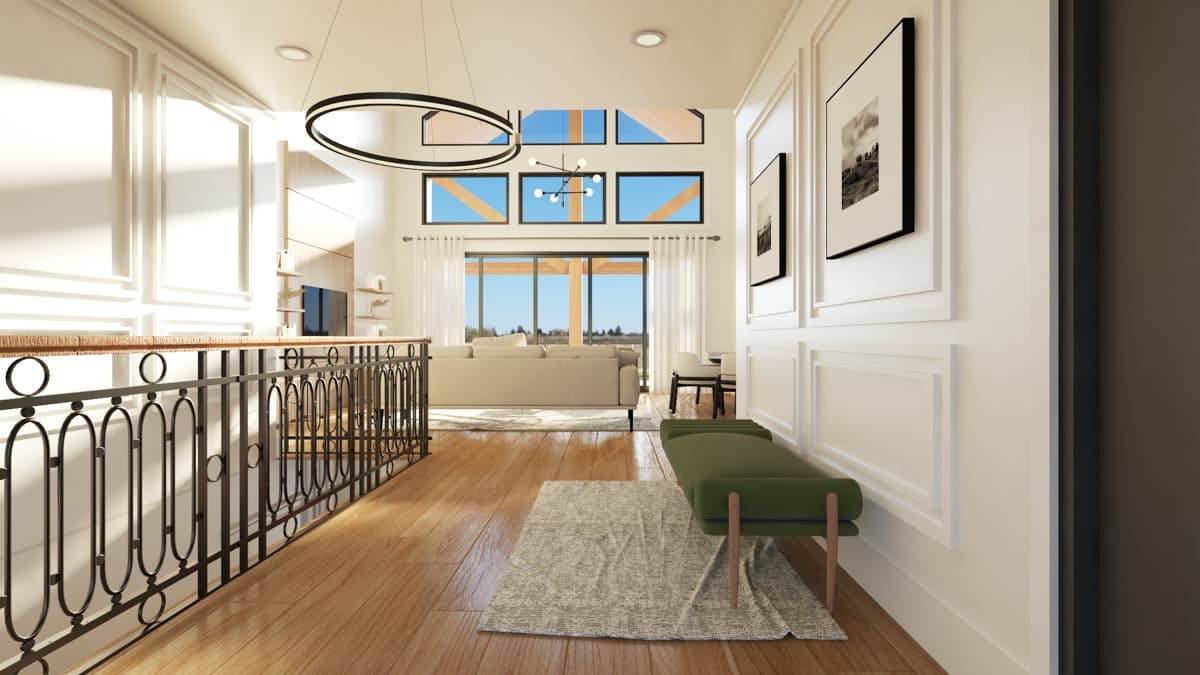 Plan 135290GRA: 2-Bed Mountain House Plan with Dream Rear Deck For A Sloping Lot- 1679 Sq Ft - Image #11 - Cabin, Contemporary, Mid Century Modern, Mountain