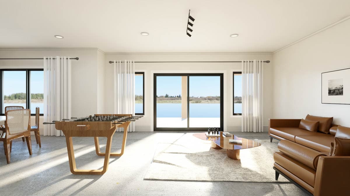 Plan 135290GRA: 2-Bed Mountain House Plan with Dream Rear Deck For A Sloping Lot- 1679 Sq Ft - Image #21 - Cabin, Contemporary, Mid Century Modern, Mountain