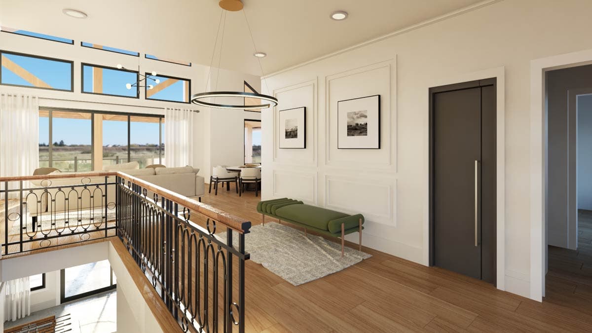 Plan 135290GRA: 2-Bed Mountain House Plan with Dream Rear Deck For A Sloping Lot- 1679 Sq Ft - Image #23 - Cabin, Contemporary, Mid Century Modern, Mountain