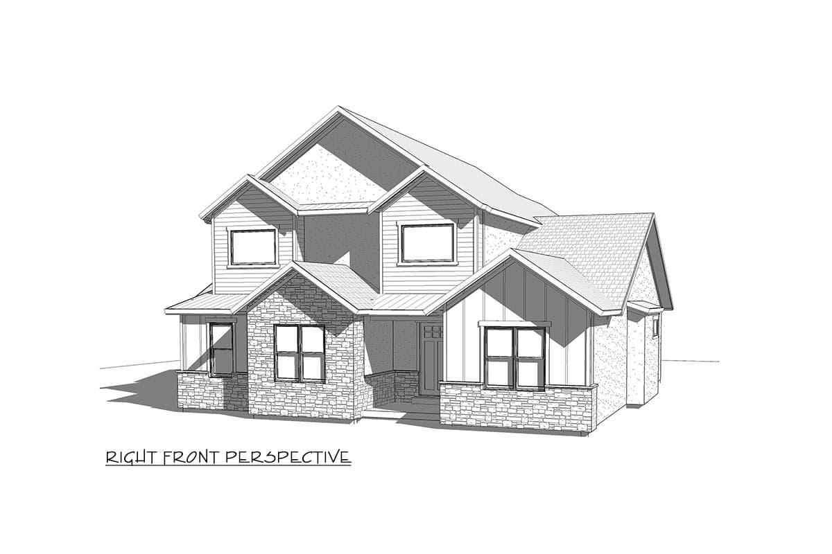 Plan 910094WHD: 4-Bedroom Craftsman House Plan with Optionally Finished Basement Expansion - 3024 Sq. Ft. - Image #6 - Craftsman, New American, Rustic, Shingle, Traditional