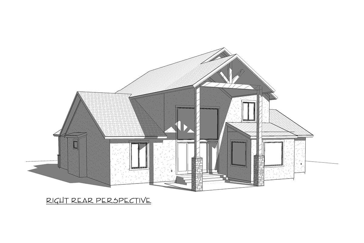 Plan 910094WHD: 4-Bedroom Craftsman House Plan with Optionally Finished Basement Expansion - 3024 Sq. Ft. - Image #5 - Craftsman, New American, Rustic, Shingle, Traditional