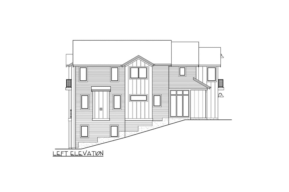 Plan 23973JD: 3-Bed Northwest House Plan with Pocket Home Office - 2490 Sq Ft - Image #28 - Contemporary, Modern, Northwest