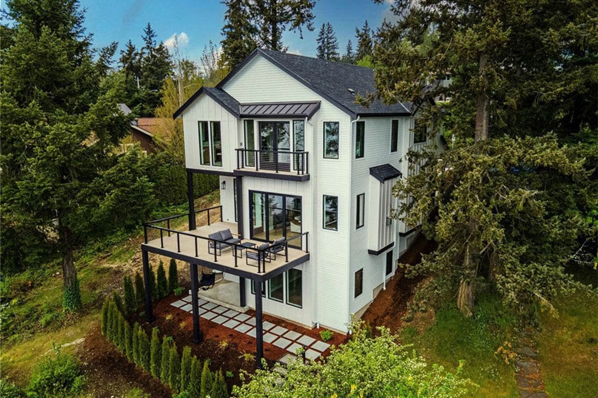 Plan 23973JD: 3-Bed Northwest House Plan with Pocket Home Office - 2490 Sq Ft - Image #4 - Contemporary, Modern, Northwest