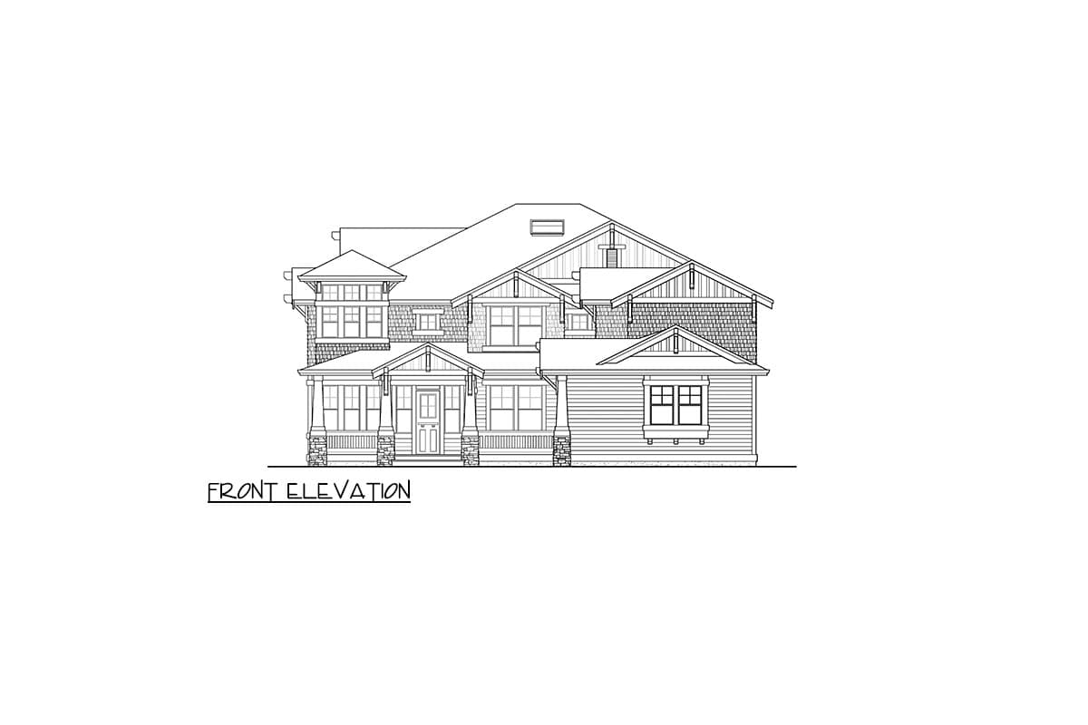 Plan 23976JD: Two-Story Craftsman House Plan with Media Room - 4997 Sq Ft - Image #33 - Craftsman