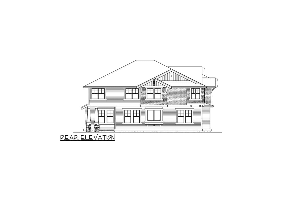 Plan 23976JD: Two-Story Craftsman House Plan with Media Room - 4997 Sq Ft - Image #35 - Craftsman