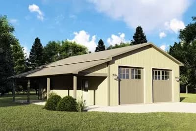 Traditional 2-Car Garage - 1218 Sq Ft