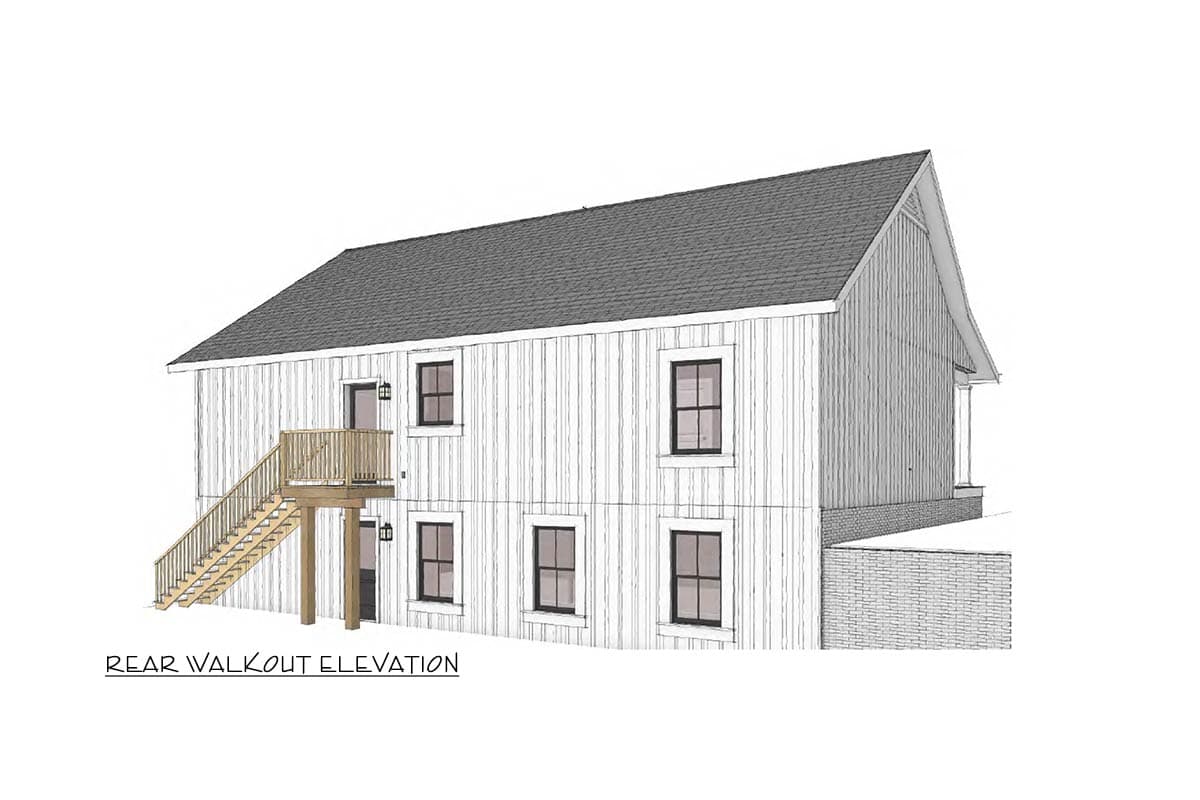 Plan 25043DH: Single-Story Country Farmhouse with 3 Beds - 1416 Sq Ft - Image #15 - Country, Farmhouse, Ranch, Traditional