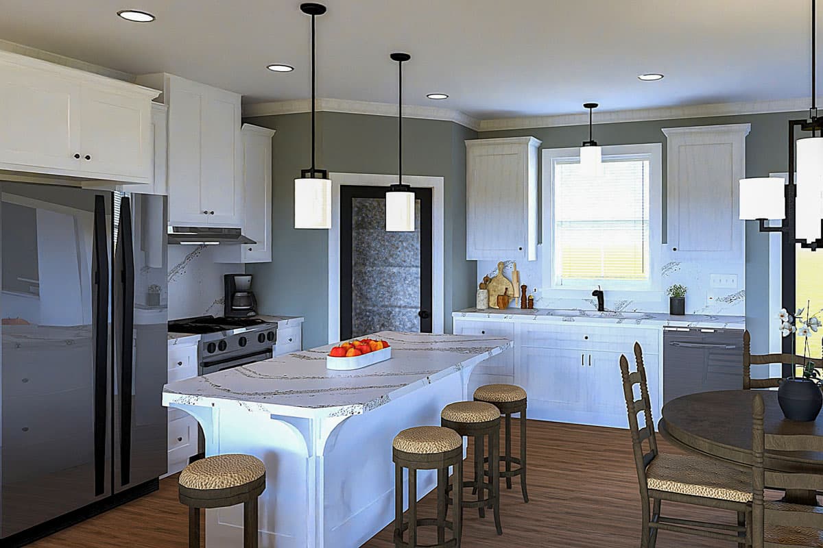 Plan 25043DH: Single-Story Country Farmhouse with 3 Beds - 1416 Sq Ft - Image #6 - Country, Farmhouse, Ranch, Traditional