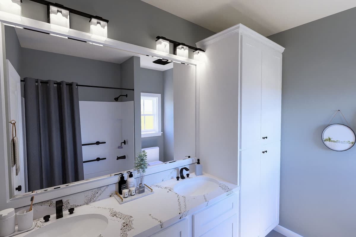 Plan 25043DH: Single-Story Country Farmhouse with 3 Beds - 1416 Sq Ft - Image #8 - Country, Farmhouse, Ranch, Traditional