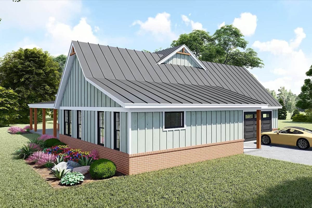 Plan 680411VR: 3-Bed Farmhouse Plan with Wrap-Around Porch - 2247  Sq Ft - Image #7 - Country, Farmhouse