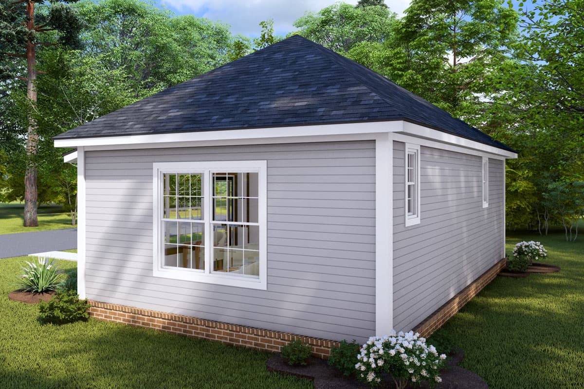 Plan 52364WM: 1-Bed ADU Country Cottage - 476 Sq Ft - Image #4 - Cottage, Country, Traditional