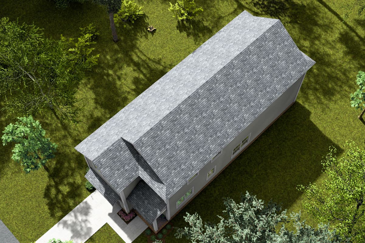 Plan 52369WM: 3-Bed Narrow Lot House Plan with Home Office - 1736 Sq Ft - Image #5 - Traditional