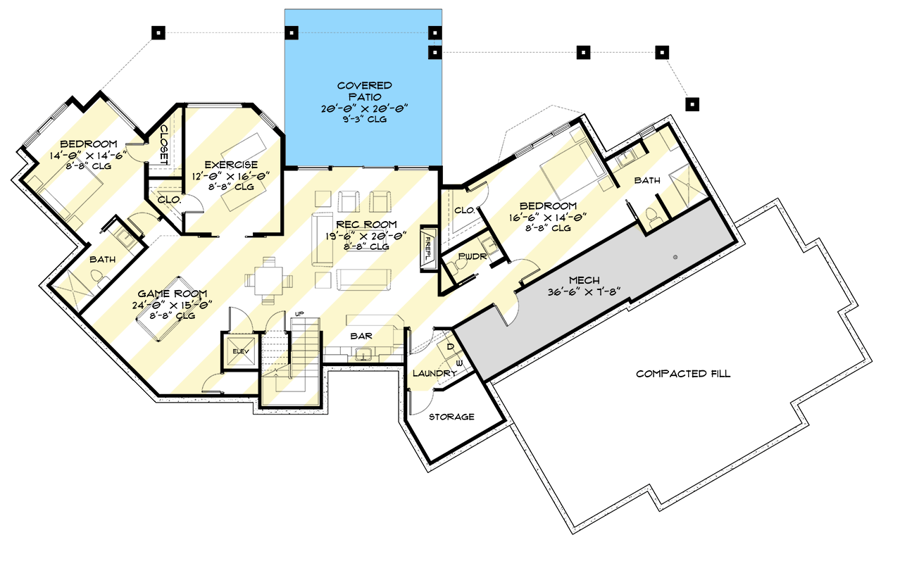 Plan 520017RKY: Mountain Craftsman House Plan with Outdoor Kitchen - 2471 Sq Ft - Floor Plan - Optional Lower Level - Craftsman, Mountain