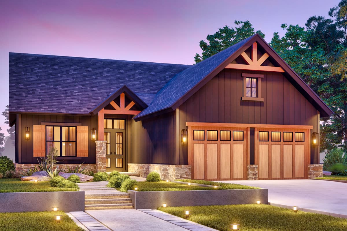 Plan 25831GE: 4-Bed Craftsman House Plan with Flex Room - 2832 Sq Ft - Image #4 - Craftsman, Mountain, New American