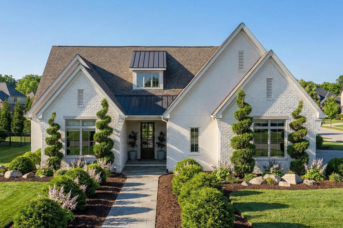 Plan 623418DJ: One-Story European Cottage House Plan with Cathedral Great Room - 1686 Sq Ft - Video Cover Image - Cottage, European