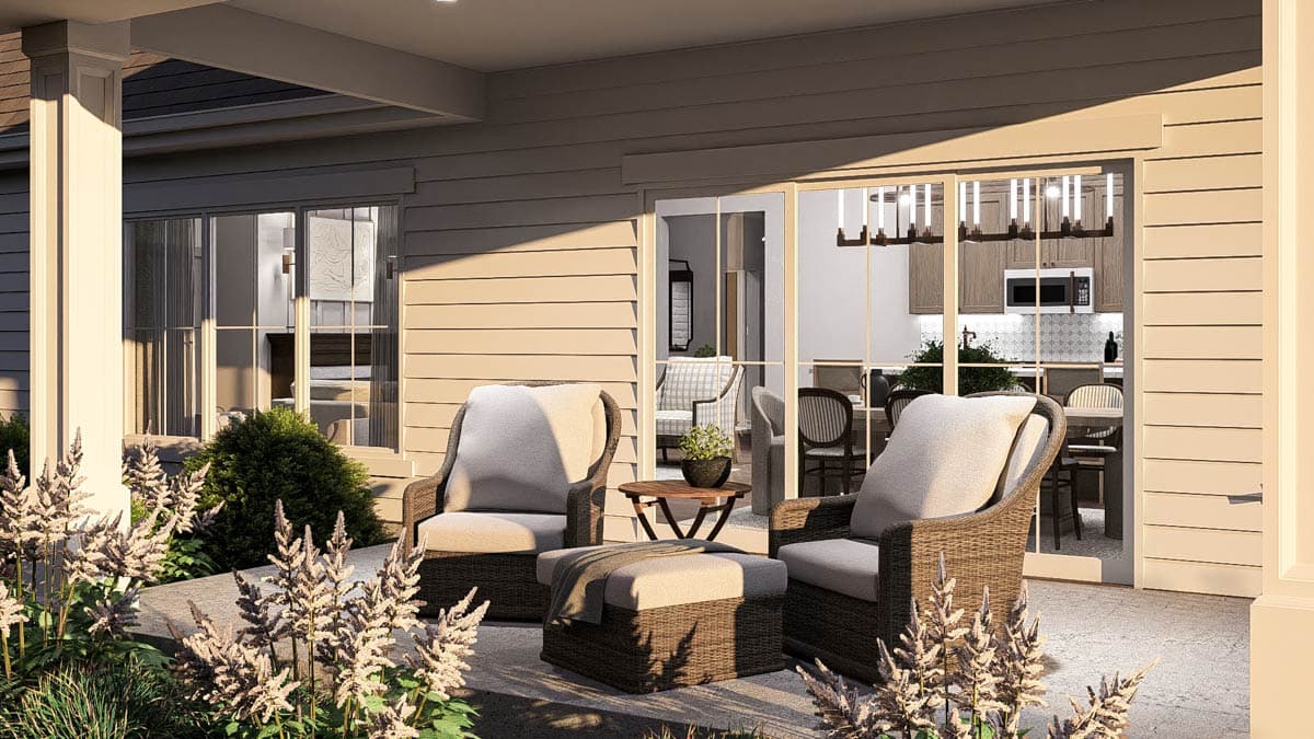 Plan 623418DJ: One-Story European Cottage House Plan with Cathedral Great Room - 1686 Sq Ft - Image #14 - Cottage, European