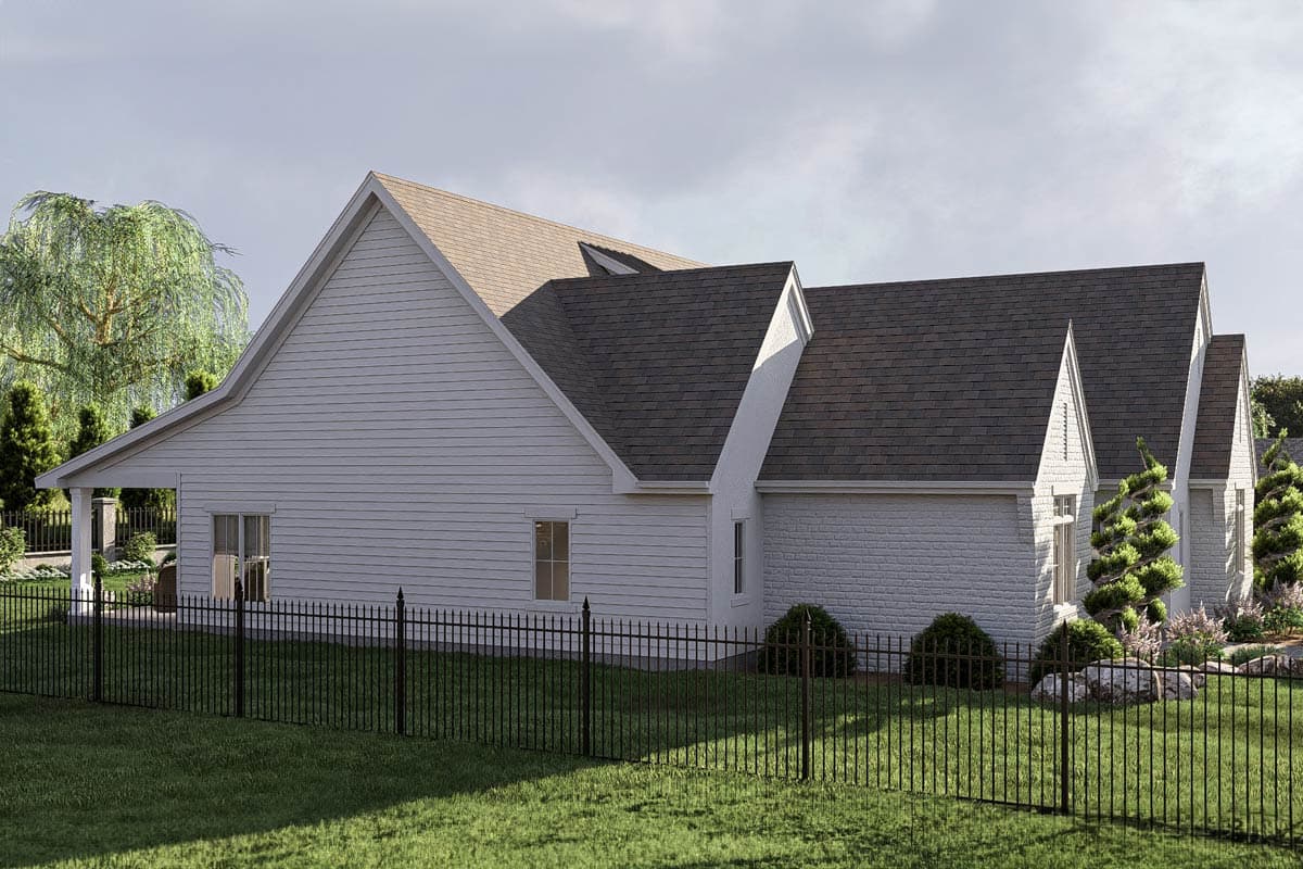 Plan 623418DJ: One-Story European Cottage House Plan with Cathedral Great Room - 1686 Sq Ft - Image #15 - Cottage, European