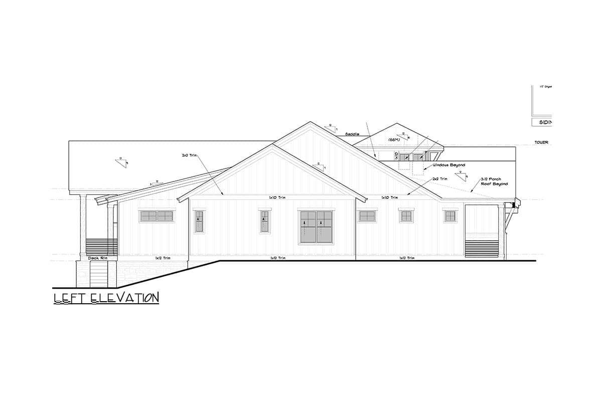 Plan 95256RW: 3-Bed New American House Plan with Covered Outdoor Deck - 2516 Sq Ft - Image #25 - Craftsman, Mountain, New American
