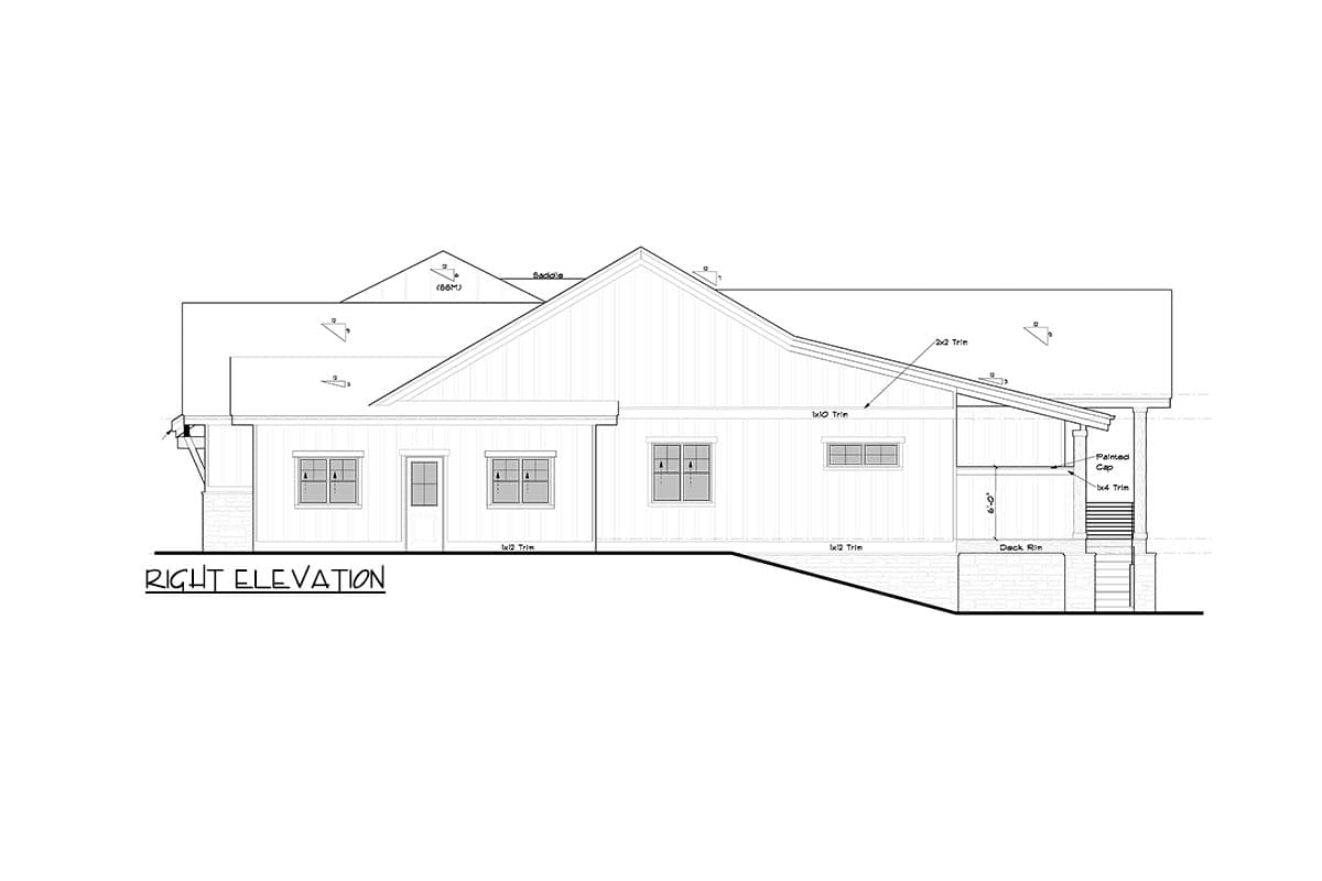 Plan 95256RW: 3-Bed New American House Plan with Covered Outdoor Deck - 2516 Sq Ft - Image #27 - Craftsman, Mountain, New American
