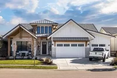 3-Bed New American House Plan with Covered Outdoor Deck - 2516 Sq Ft
