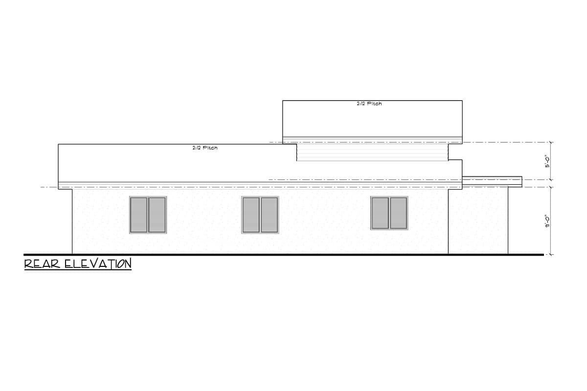 Plan 95257RW: 1-Bed Contemporary Pool House with Outdoor Kitchen - 1866 Sq Ft - Image #4 - Contemporary, Modern