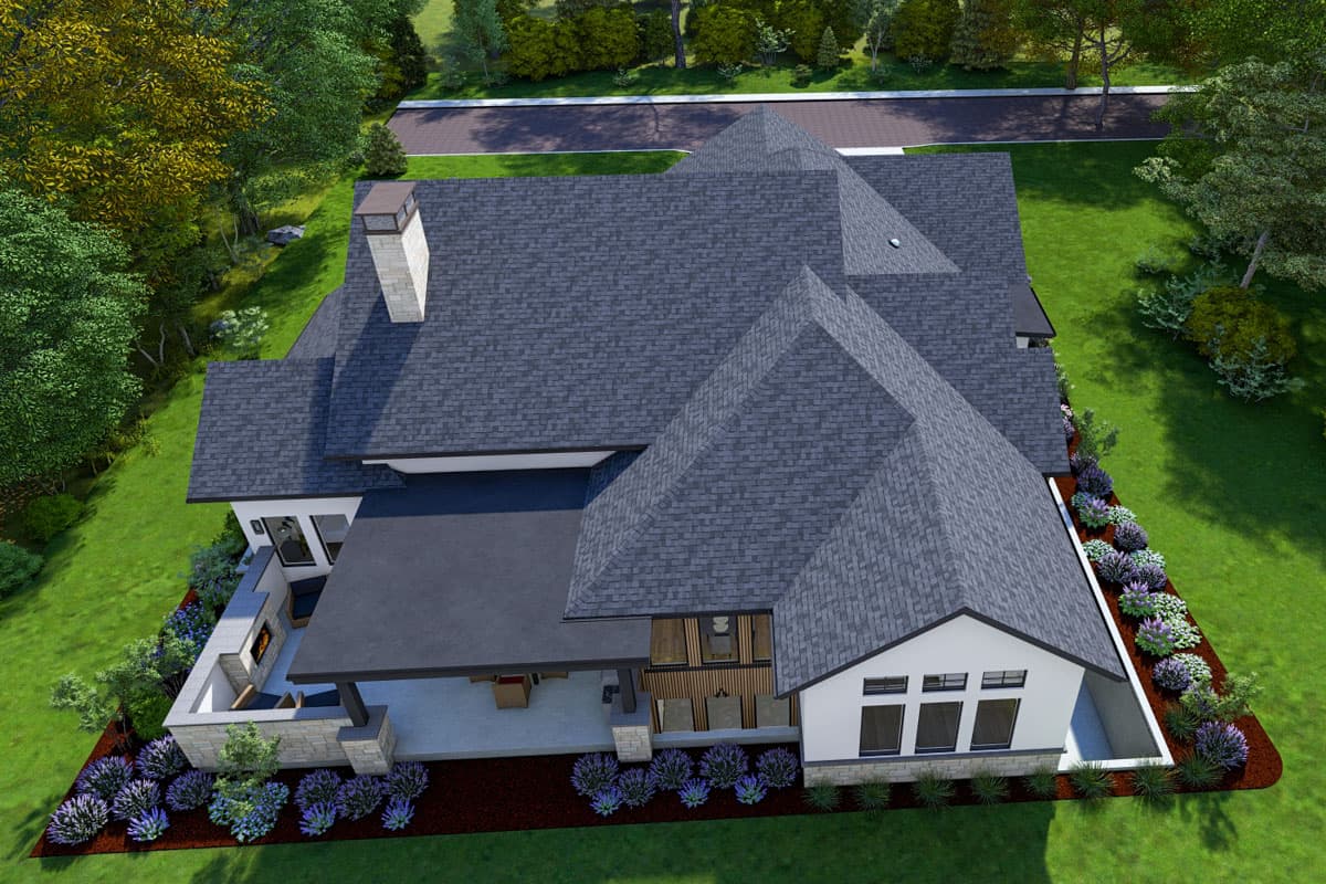 Plan 64548SC: 3-Bed Contemporary House Plan with Outdoor Kitchen - 6090 Sq Ft - Image #8 - Contemporary, New American, Northwest