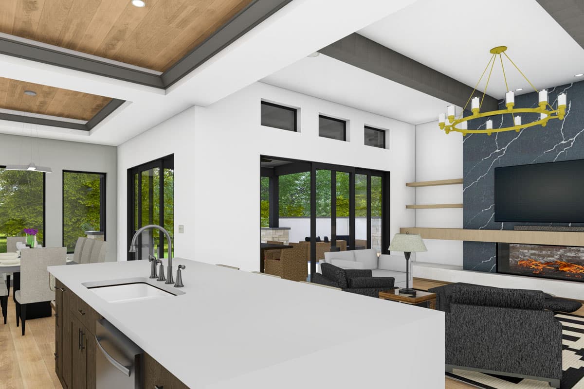 Plan 64548SC: 3-Bed Contemporary House Plan with Outdoor Kitchen - 6090 Sq Ft - Image #10 - Contemporary, New American, Northwest