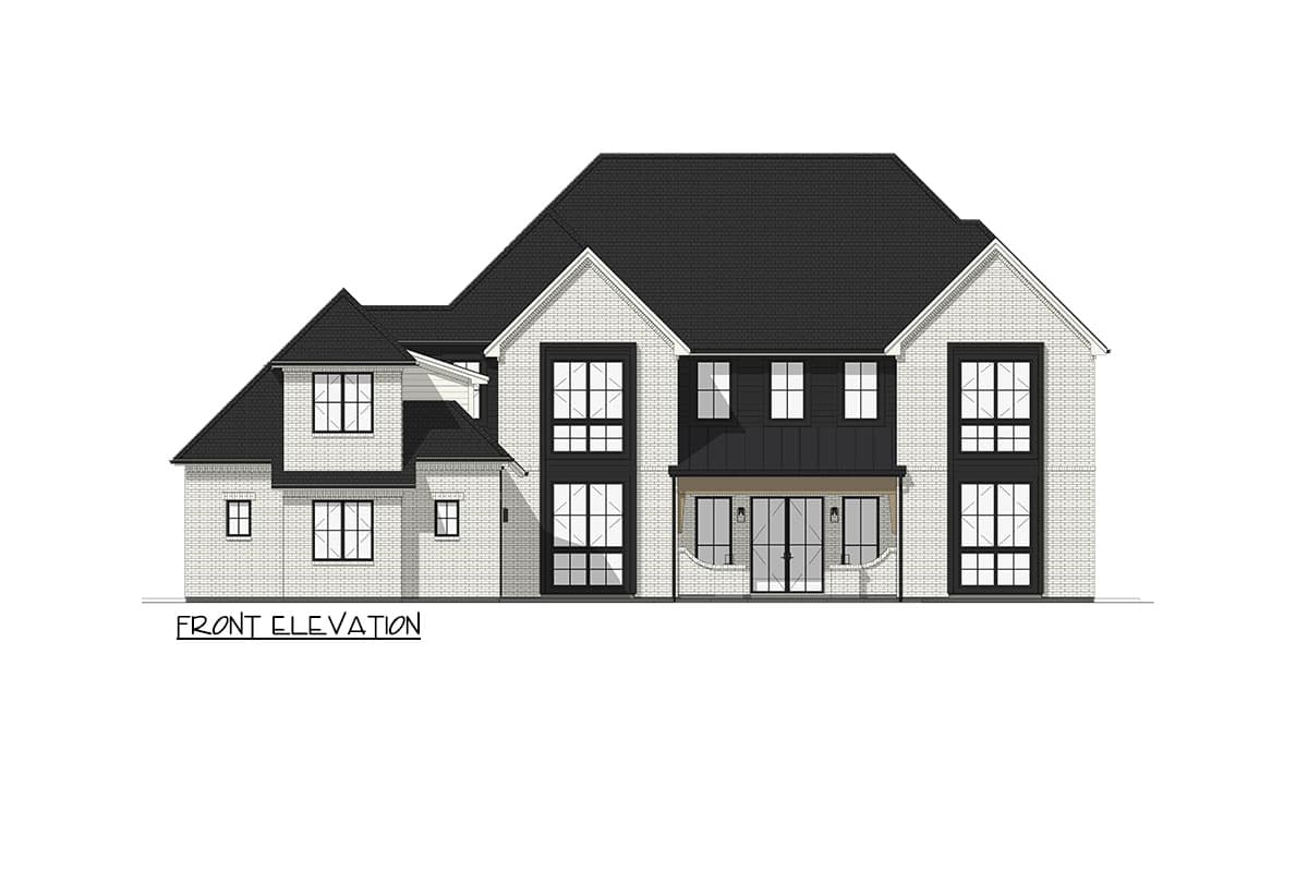 Plan 64549SC: 4-Bed Contemporary House Plan with Two Offices and Prep Kitchen - 4127 Sq Ft - Image #21 - Contemporary, European, French Country, New American, Southern, Tudor