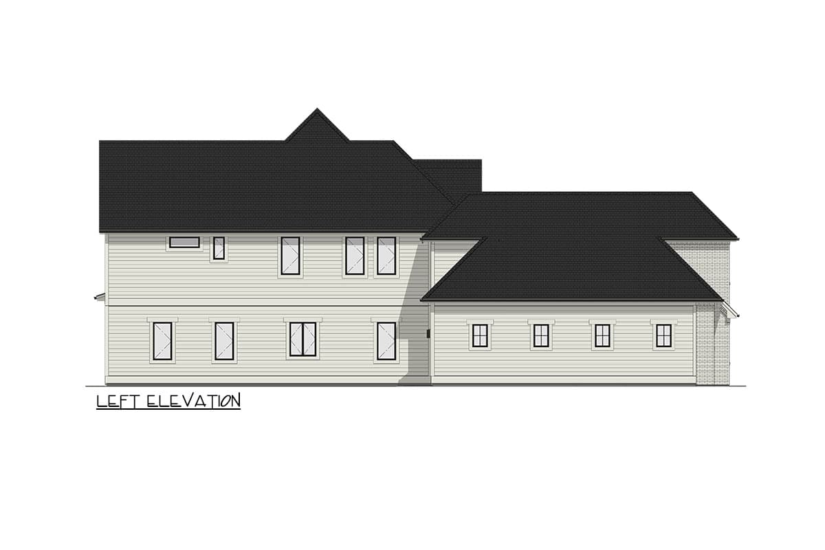 Plan 64549SC: 4-Bed Contemporary House Plan with Two Offices and Prep Kitchen - 4127 Sq Ft - Image #22 - Contemporary, European, French Country, New American, Southern, Tudor