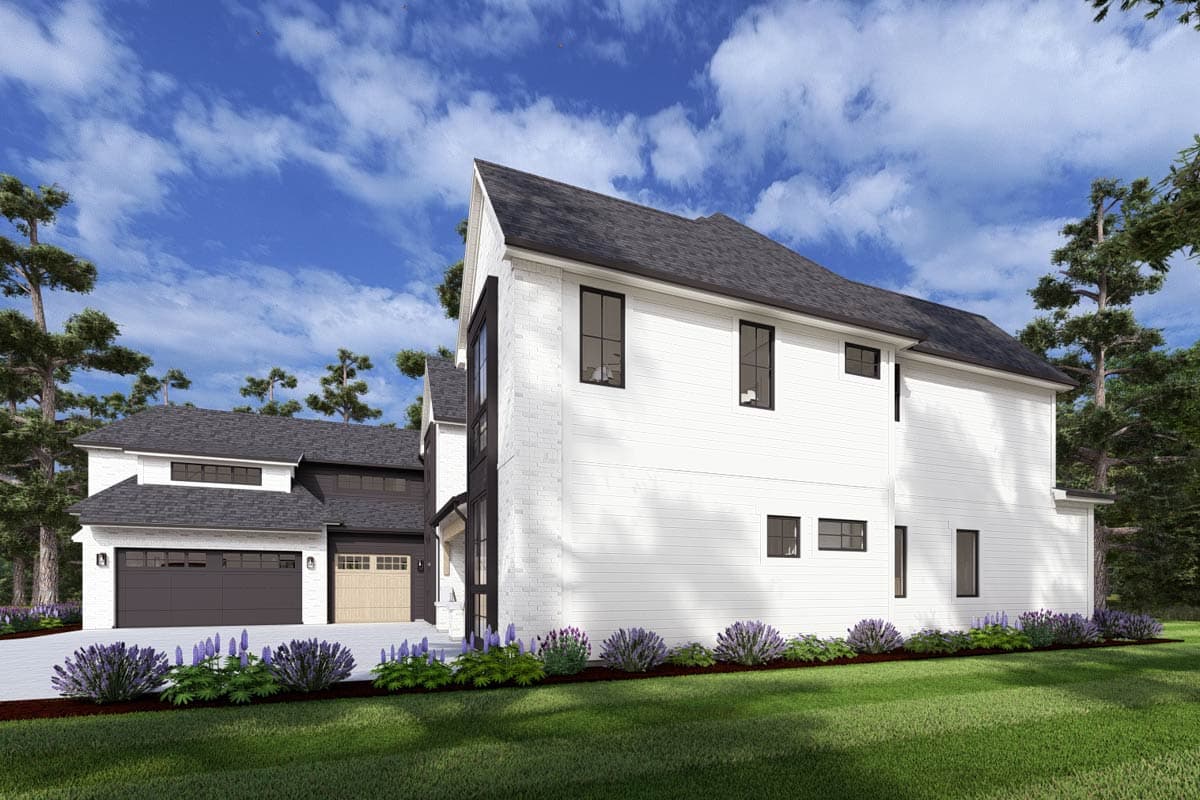 Plan 64549SC: 4-Bed Contemporary House Plan with Two Offices and Prep Kitchen - 4127 Sq Ft - Image #4 - Contemporary, European, French Country, New American, Southern, Tudor