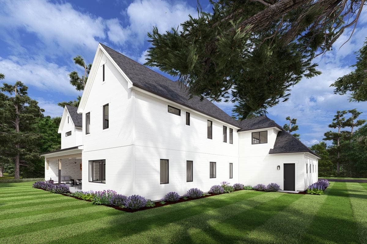 Plan 64549SC: 4-Bed Contemporary House Plan with Two Offices and Prep Kitchen - 4127 Sq Ft - Image #7 - Contemporary, European, French Country, New American, Southern, Tudor