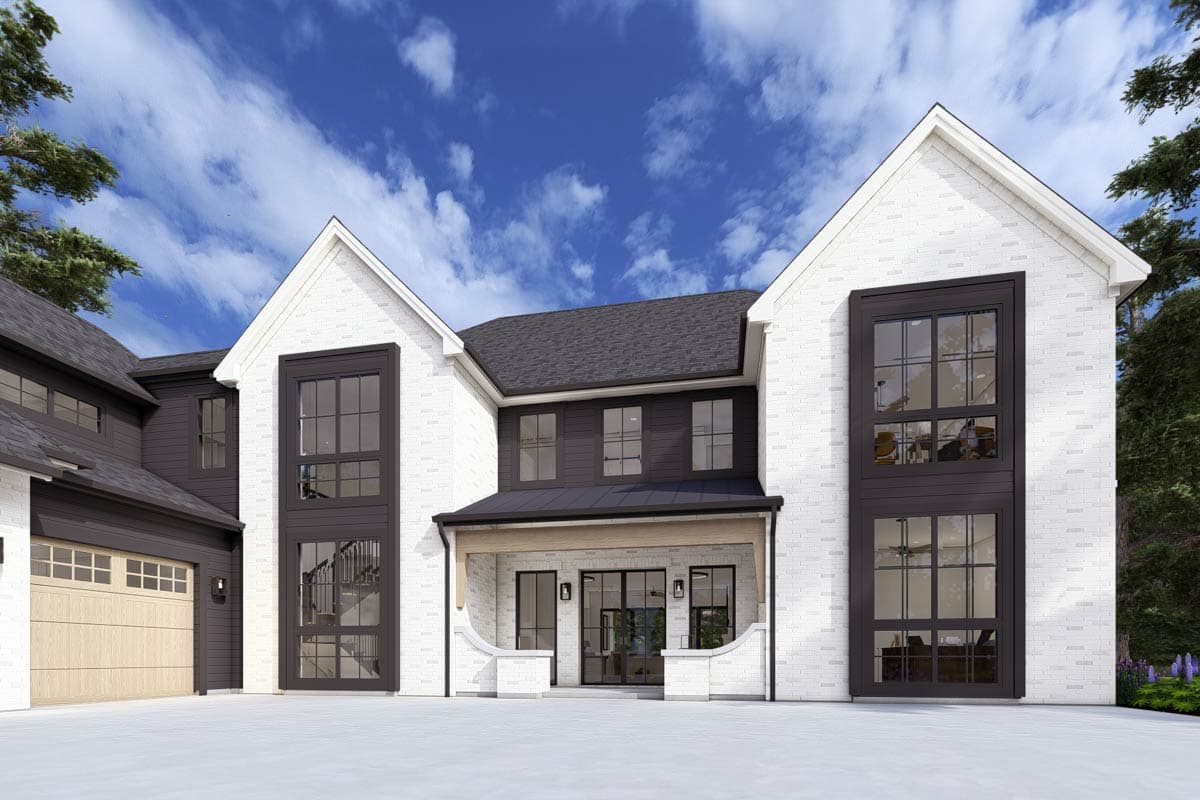 Plan 64549SC: 4-Bed Contemporary House Plan with Two Offices and Prep Kitchen - 4127 Sq Ft - Image #10 - Contemporary, European, French Country, New American, Southern, Tudor