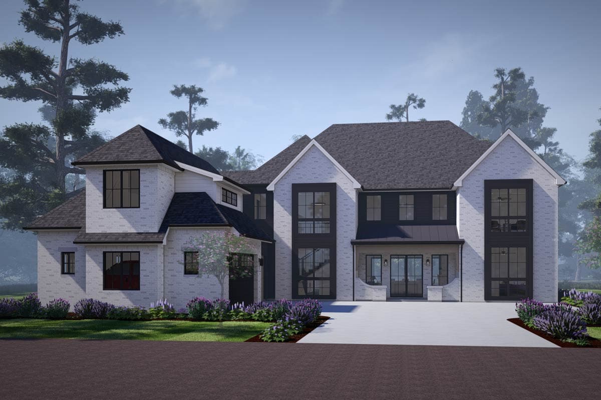 Plan 64549SC: 4-Bed Contemporary House Plan with Two Offices and Prep Kitchen - 4127 Sq Ft - Image #11 - Contemporary, European, French Country, New American, Southern, Tudor
