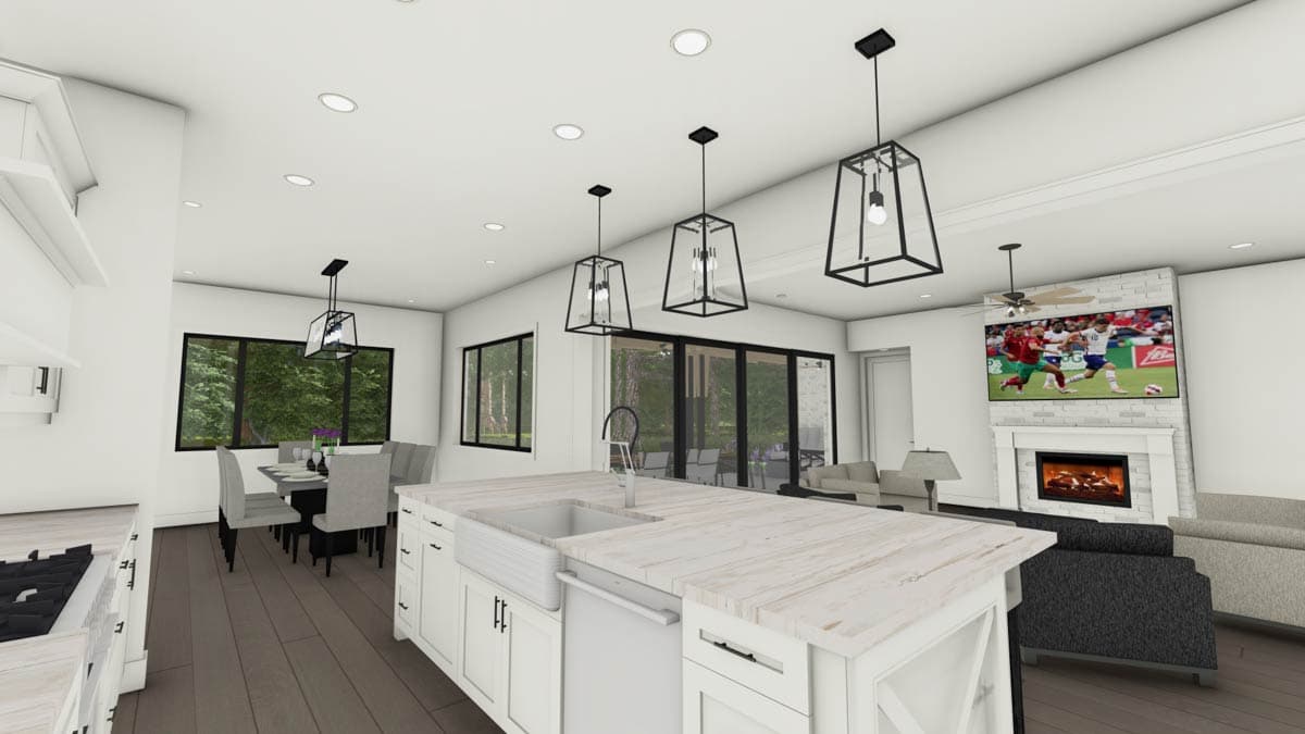 Plan 64549SC: 4-Bed Contemporary House Plan with Two Offices and Prep Kitchen - 4127 Sq Ft - Image #14 - Contemporary, European, French Country, New American, Southern, Tudor