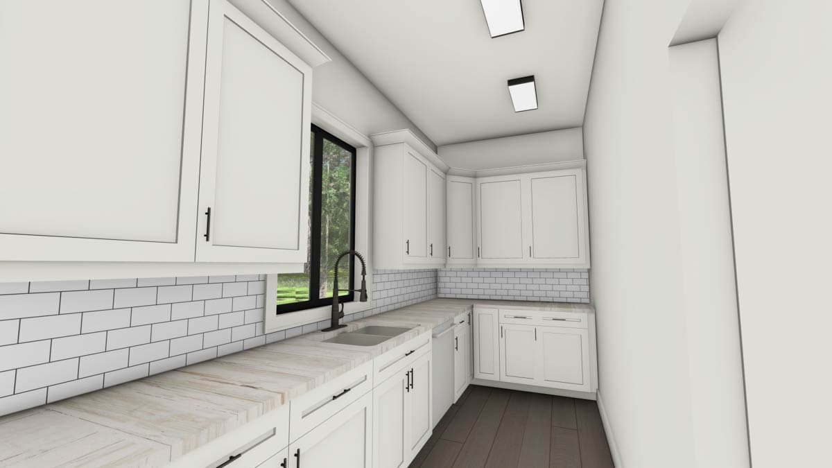 Plan 64549SC: 4-Bed Contemporary House Plan with Two Offices and Prep Kitchen - 4127 Sq Ft - Image #15 - Contemporary, European, French Country, New American, Southern, Tudor