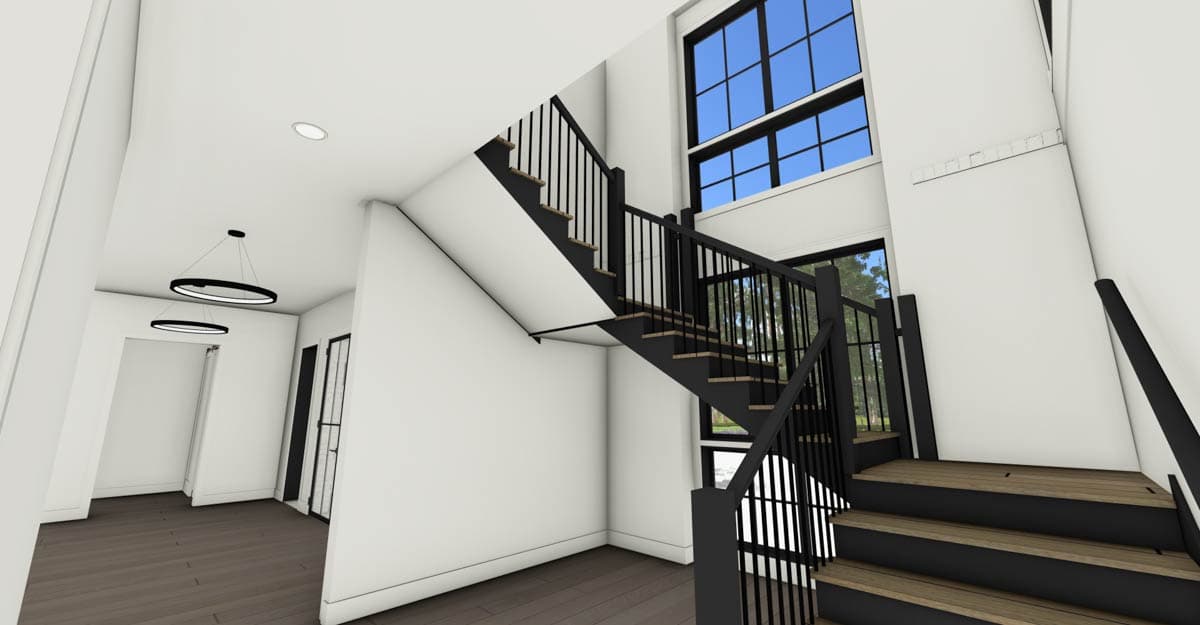 Plan 64549SC: 4-Bed Contemporary House Plan with Two Offices and Prep Kitchen - 4127 Sq Ft - Image #16 - Contemporary, European, French Country, New American, Southern, Tudor