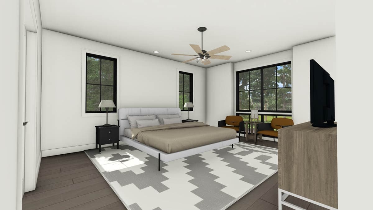 Plan 64549SC: 4-Bed Contemporary House Plan with Two Offices and Prep Kitchen - 4127 Sq Ft - Image #18 - Contemporary, European, French Country, New American, Southern, Tudor