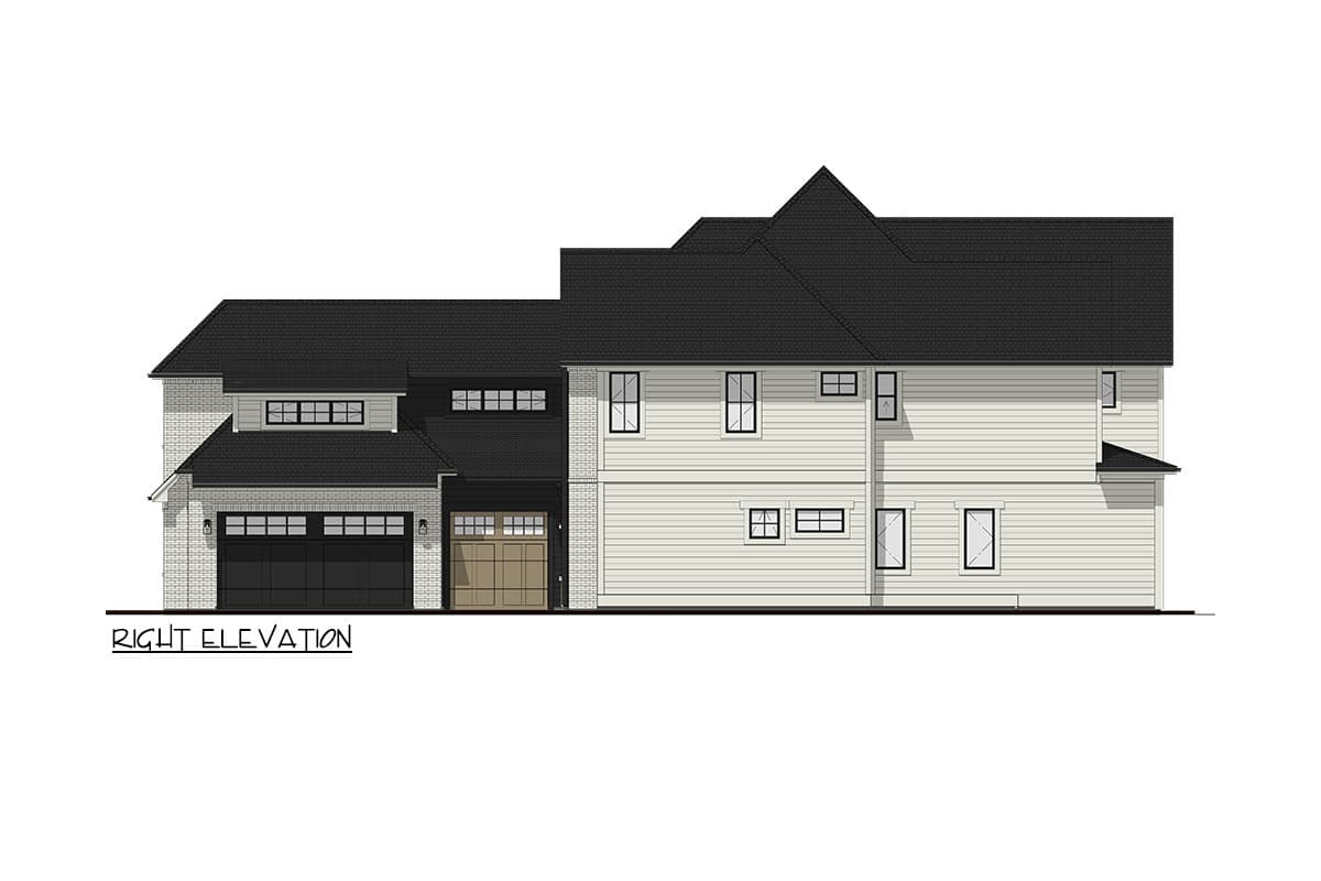 Plan 64549SC: 4-Bed Contemporary House Plan with Two Offices and Prep Kitchen - 4127 Sq Ft - Image #24 - Contemporary, European, French Country, New American, Southern, Tudor