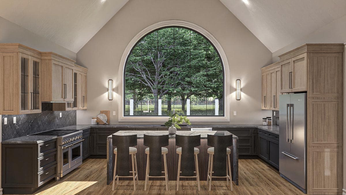 Plan 623419DJ: 4-Bed Modern Cottage House Plan with Vaulted Kitchen and Dining - 3248 Sq Ft - Image #9 - Cottage, Country, European, Modern Farmhouse, New American